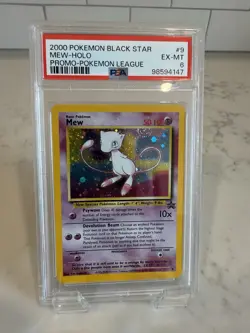 2000 Pokemon Black Star Promo - Mew #9 Holo - PSA 6 EX-MT - Image 3