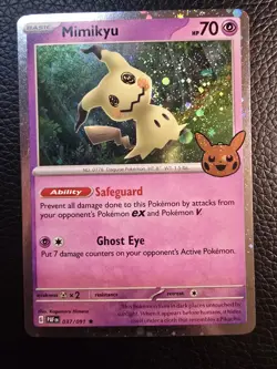 Pokemon TCG Halloween Trick Or Trade 2024 Mimikyu #37/91 Cosmos Rare - Image 1