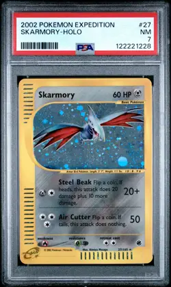 2002 Pokemon Expedition Skarmory #27 PSA 7 - Image 1