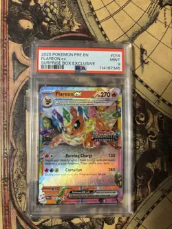 2025 Pokemon PRE EN Flareon EX Surprise Box Exclusive #014 PSA 9 Mint - Image 1