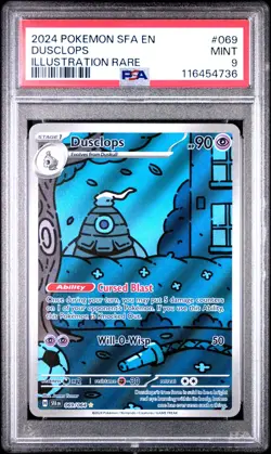 2024 POKEMON SFA EN-SHROUDED FABLE 069 DUSCLOPS ILLUSTRATION RARE PSA 9 - Image 1