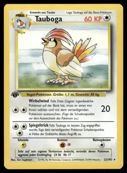1999 Pokemon Base Set Pidgeotto #022/102 1st Edition German - Raw Ungraded - Image 1