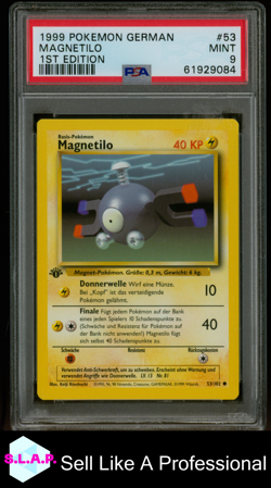 MAGNETILO 1ST EDITION POKEMON GERMAN 1999 53 PSA 9 - Image 1