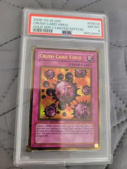 YUGIOH - PSA 8 - 2008 - GLD1-EN038 - CRUSH CARD VIRUS - ULTRA RARE - Image 1