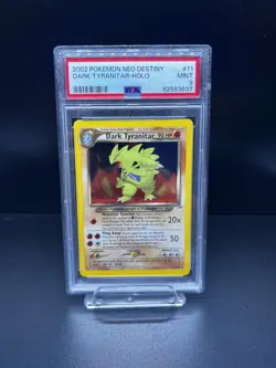 2002 Pokemon Card Holo Dark Tyranitar 11/105 PSA 9 MINT Neo Destiny - Image 1