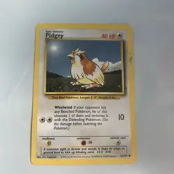 PIDGEY 57/102 Pokemon Base Set Card Unlimited 1999 D13 - Image 1