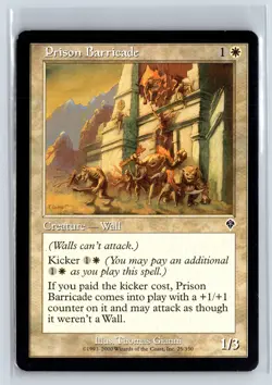 PRISON BARRICADE - Invasion - MTG Magic the Gathering Card - Common - Image 1