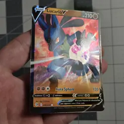 Lucario V Miscut OC Error Fusion Strike Pokemon Card 146/264 - Image 2
