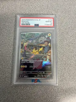 PSA 10 Pikachu Art Rare AR 173/165 Pokemon Card 151 Japanese SV2a Pokemon Card - Image 1
