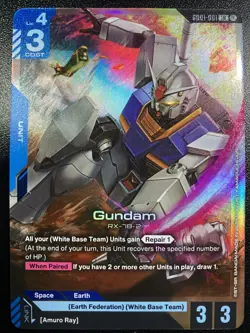 Gundam TCG G001-001 LR RX-78-2 Rare English Trading Card Bandai - Image 1