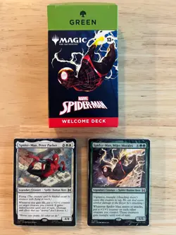 MTG Spiderman Set - Welcome Deck Green - *SEALED* - Contains Two 30-Card Decks - Image 1