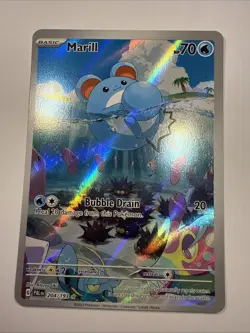 Pokemon TCG Paldea Evolved Marill Illustration Rare Card 204/193 Mint Condition - Image 1