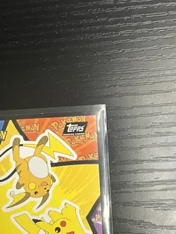 Pokemon First Movie Sticker Non Holo Card Pikachu Raichu Topps Vintage 1999 MP - Image 5