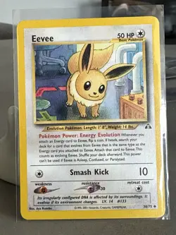 Pokemon Eevee Card Neo Discovery 38/75 Regular - Image 3