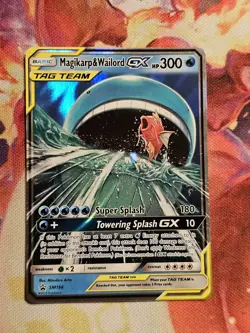 Pokemon Magikarp & Wailord GX SM166 Black Star Promo Card Sun & Moon PSA BGS CGC - Image 1
