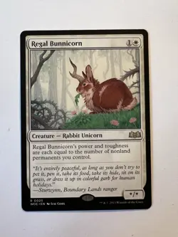 Regal Bunnicorn - MTG Wilds of Eldraine - NM - Image 1
