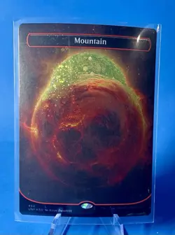 MTG Mountain #494 Galaxy Foil Borderless Basic Land Unfinity (UNF) Pack Fresh!! - Image 1