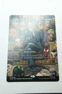 MTG Clever Impersonator x1- Borderless-Marvel Universe-Near Mint - Image 1