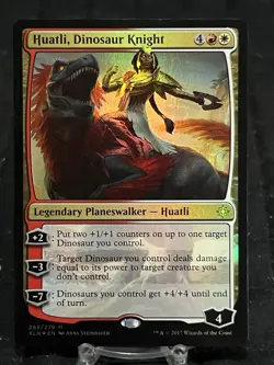 Huatli, Dinosaur Knight FOIL - Ixalan ~LP~ Magic The Gathering MTG - Image 1