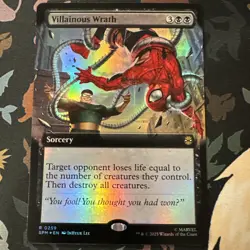 0259 Villainous Wrath - Spider-Man - Extended Art - Rare - FOIL - MTG - Image 1