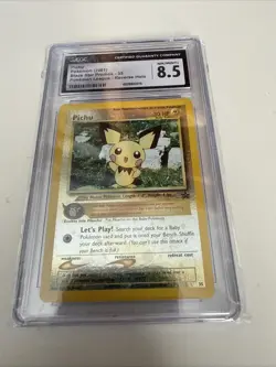 2001 Pokemon Pichu #35 WOTC Black Star Promo Reverse Holo CGC 8.5 - Image 1