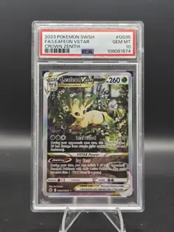 Pokemon Crown Zenith Leafeon VSTAR GG35 PSA 10 - Image 1