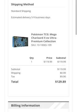 PRESALE POKEMON CENTER TCG Phantasmal Flames Mega Charizard X EX UPC 11/14 - Image 2