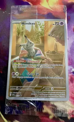 SEALED Pokemon Mimikyu SVP 075 Paldean Fates Holo Black Star Promo NM - Sealed - Image 1