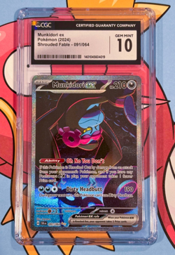 CGC 10 MUNKIDORI EX 091/064 SPECIAL ILLUSTRATION RARE PSA SHROUDED FABLE POKEMON - Image 1
