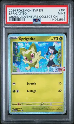 2024 POKEMON SVP EN-SV PROMO GRAND ADVENTURE COLLECTION SPRIGATITO PSA 9 - Image 1