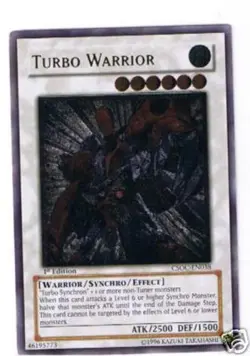 Yugioh: 1x Turbo Warrior - CSOC-EN038 - Ultimate Rare - 1st Edition - Moderately - Image 1