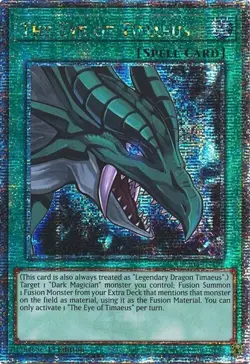 Yugioh: 1x The Eye of Timaeus - RA04-EN192 - Quarter Century Secret Rare - 1st E - Image 1