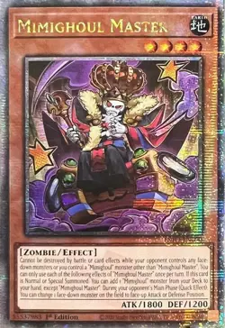 Yugioh: 1x Mimighoul Master - INFO-EN090 - Quarter Century Secret Rare - 1st Edi - Image 1