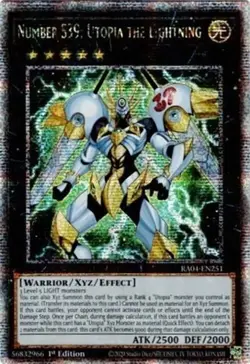 Yugioh: 1x Number S39: Utopia the Lightning - RA04-EN251 - Quarter Century Secre - Image 1