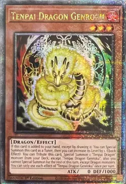 Yugioh: 1x Tenpai Dragon Genroku - INFO-EN019 - Quarter Century Secret Rare - 1s - Image 1