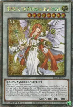 Yugioh: 1x Minerva, the Athenian Lightsworn - LEDE-EN043 - Quarter Century Secre - Image 1