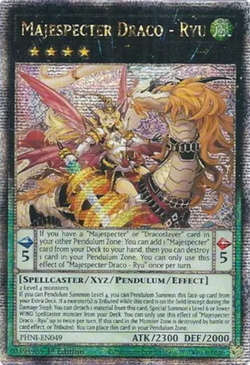 Yugioh: 1x Majespecter Draco - Ryu - PHNI-EN049 - Quarter Century Secret Rare - - Image 1