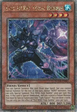 Yugioh: 1x Evil HERO Toxic Bubble - SUDA-EN001 - Quarter Century Secret Rare - 1 - Image 1