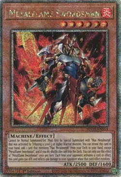 Yugioh: 1x Metalflame Swordsman - SUDA-EN014 - Quarter Century Secret Rare - 1st - Image 1