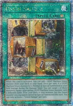 Yugioh: 1x Union Hangar - RA04-EN270 - Quarter Century Secret Rare - 1st Edition - Image 1