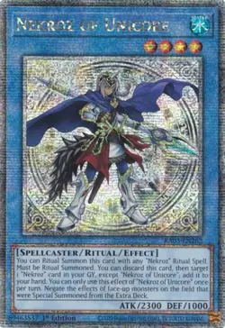 Yugioh: 1x Nekroz of Unicore - RA03-EN262 - Quarter Century Secret Rare - 1st Ed - Image 1
