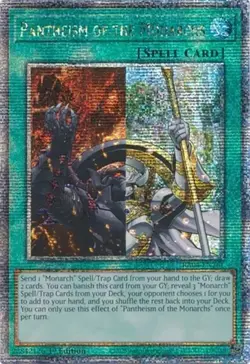 Yugioh: 1x Pantheism of the Monarchs - RA04-EN261 - Quarter Century Secret Rare - Image 1