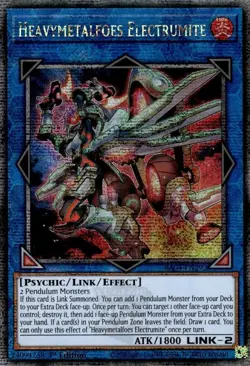 Yugioh: 1x Heavymetalfoes Electrumite - RA04-EN292 - Quarter Century Secret Rare - Image 1
