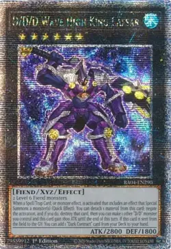 Yugioh: 1x D/D/D Wave High King Caesar - RA04-EN290 - Quarter Century Secret Rar - Image 1