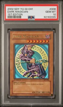 2002 YuGiOh Dark Magician SDY-006 1st Edition PSA 10 GEM MINT - Image 1