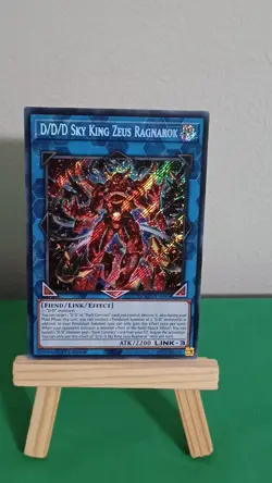 Yugioh D/D/D Sky King Zeus Ragnarok Secret Rare Doom Of Dimensions - Image 1