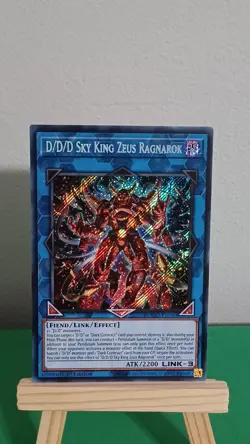 Yugioh D/D/D Sky King Zeus Ragnarok Secret Rare Doom Of Dimensions - Image 3