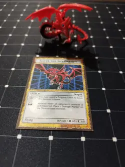 Yugioh Dungeon Dice Monsters Slifer the Sky Dragon & Obelisk custom figure cards - Image 1