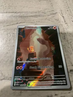 Pokemon TCG Charmander Illustration Rare Holo Card 168/165 SV151 Good Condition - Image 2