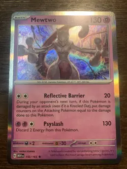 Mewtwo 150/165 Sv: Scarlet & Violet 151 Holo Rare Pokemon TCG Card 2023 - Image 2
